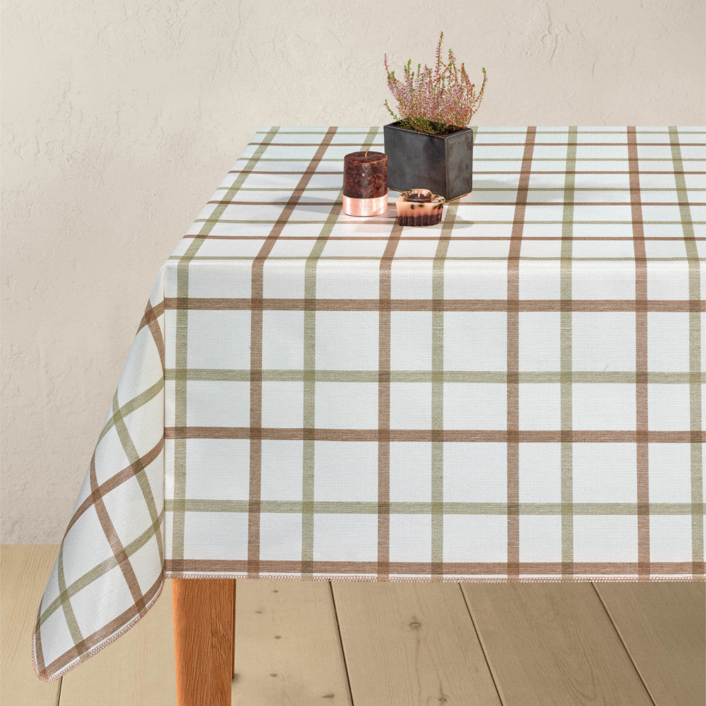 Retro Tern Beige - Ternet voksdug med struktur