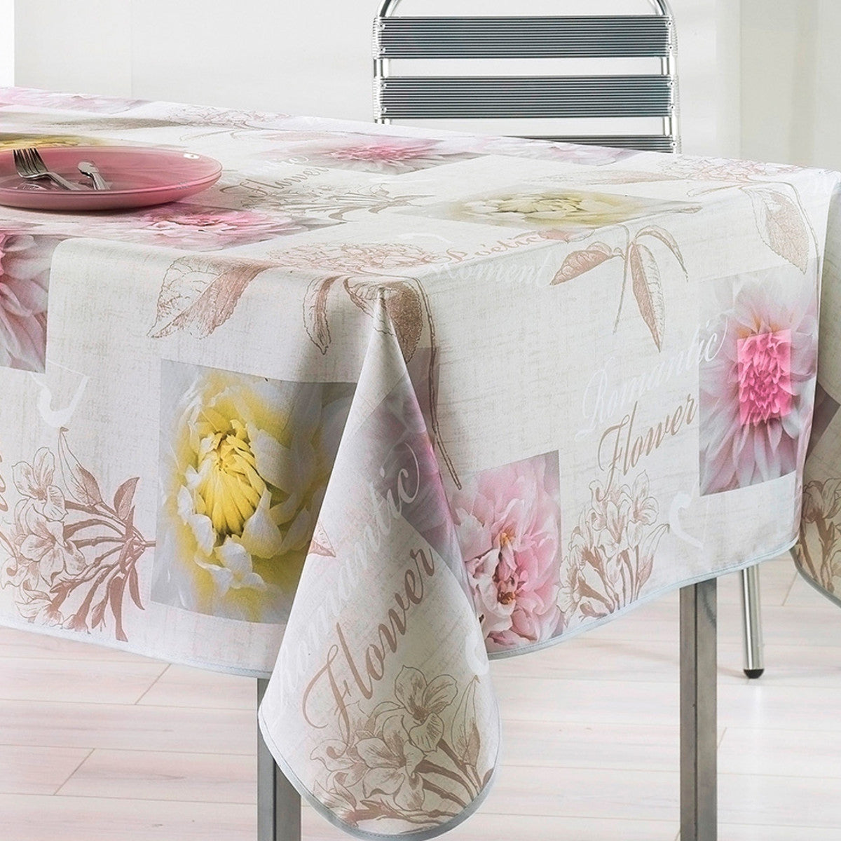 Romantic Flower, dug med anti-plet - 150 x 240 cm