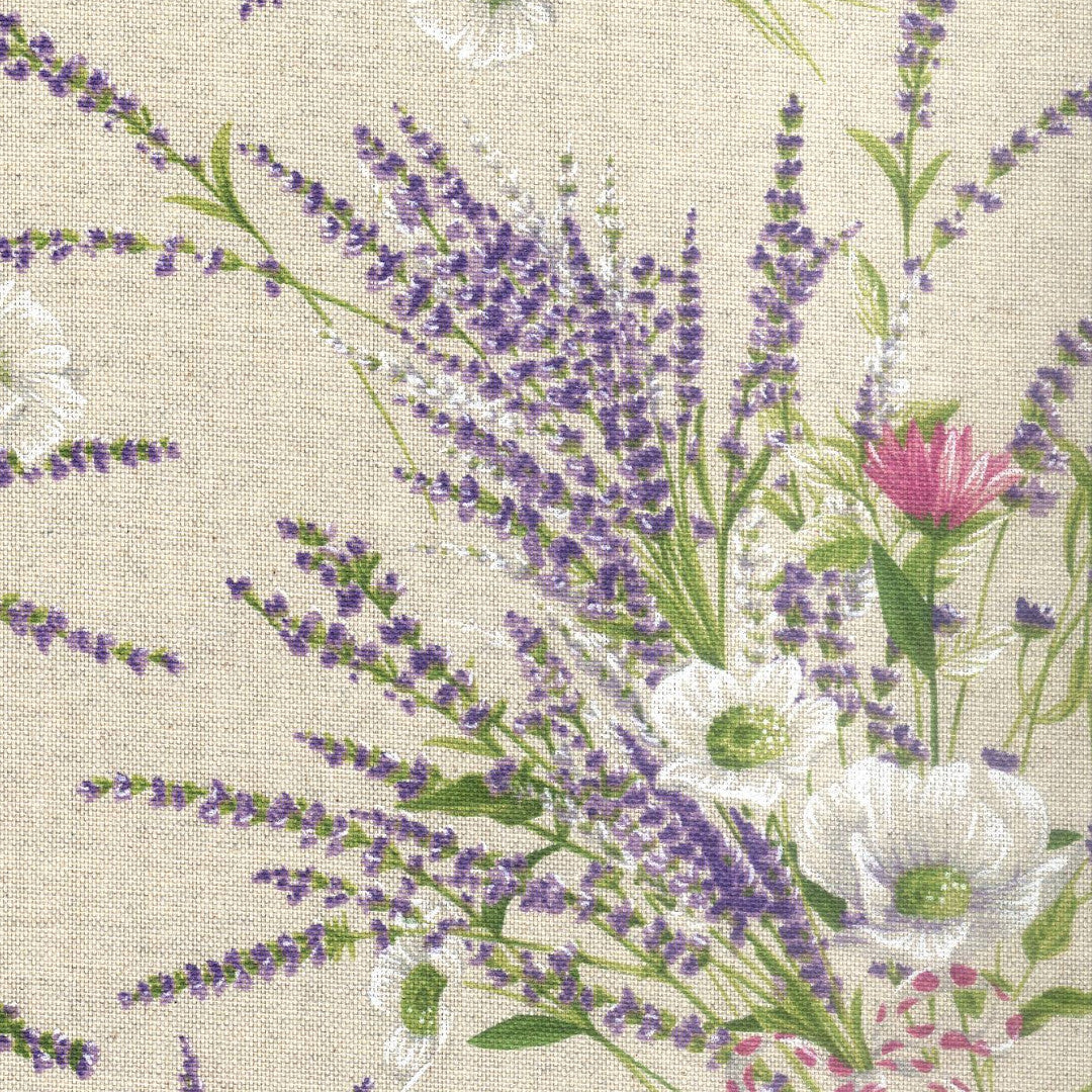 Romanticismo dei fiori - Akryldug med elegante valmuer og dejlige lavendel