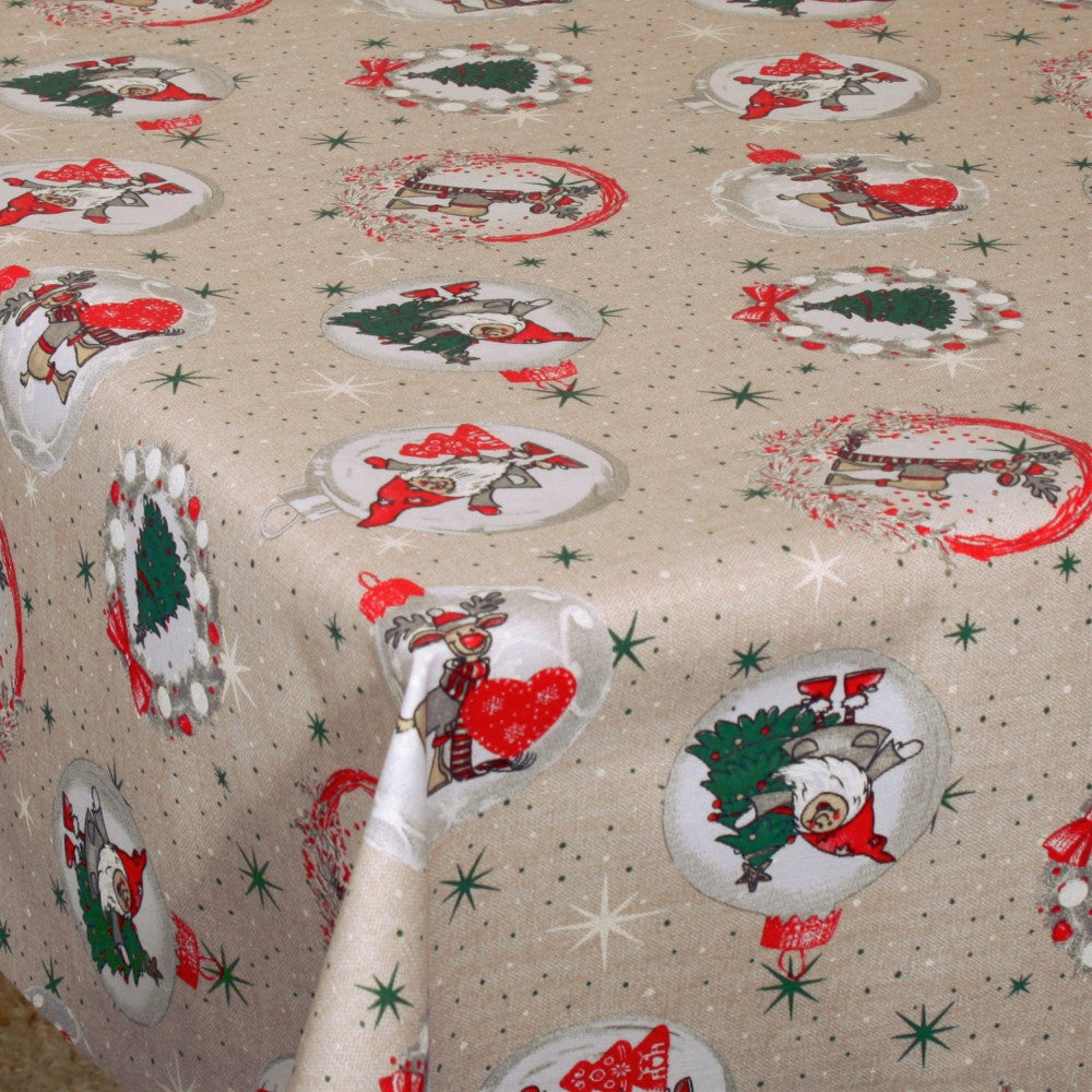 Juleakryldug - Rudolf med meget stort, rødt hjerte