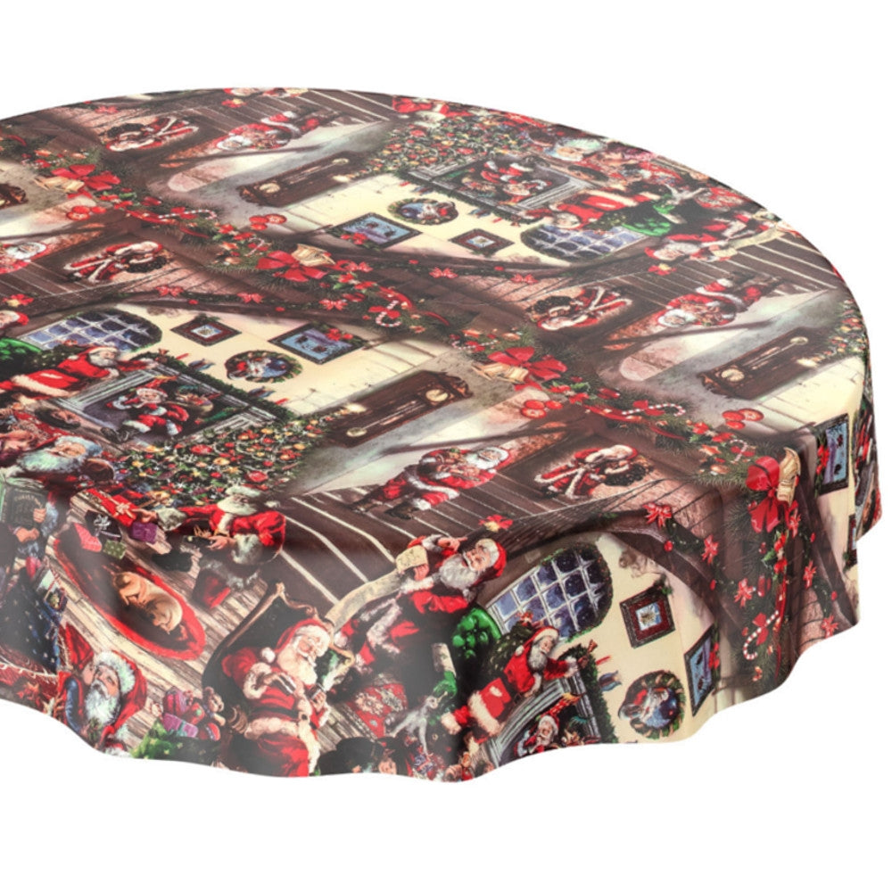 Rund julevoksdug - Julemandens juleeventyr