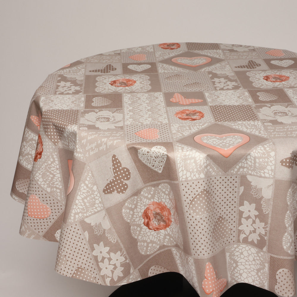 Rund voksdug Ø 138 cm r-lok102-1