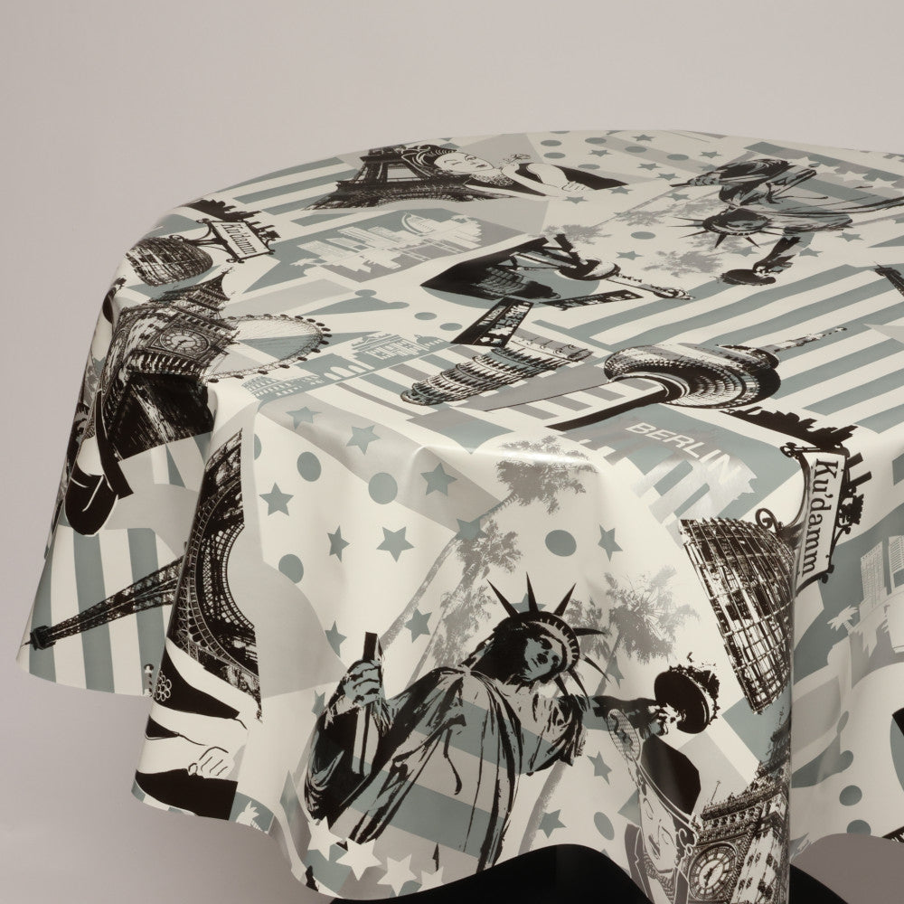 Rund voksdug Ø 138 cm r-lok102-3