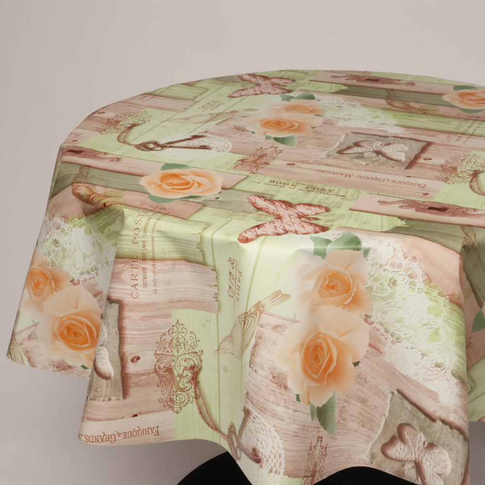 Rund voksdug Ø 138 cm r-lok103-6