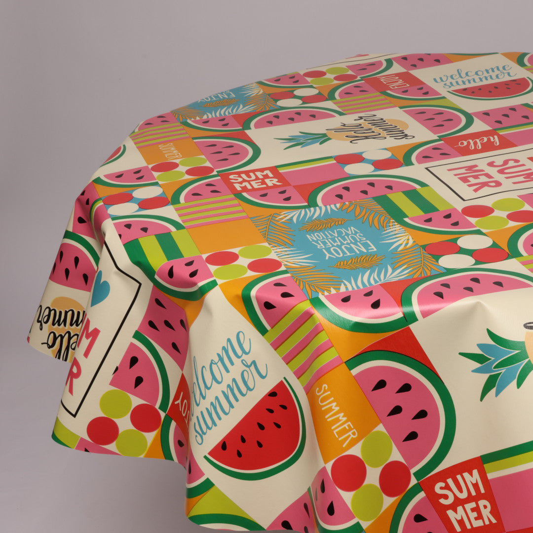 Rund voksdug Ø 138 cm r-lok19-2