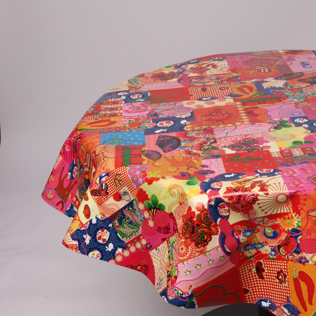 Rund voksdug Ø 138 cm r-lok32-9