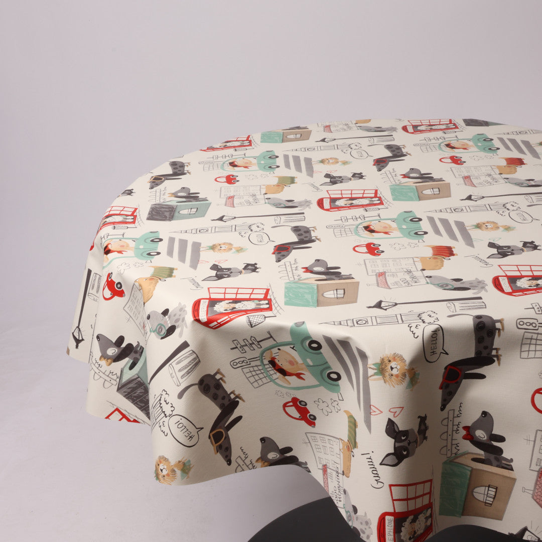 Rund voksdug Ø 138 cm r-lok58-9