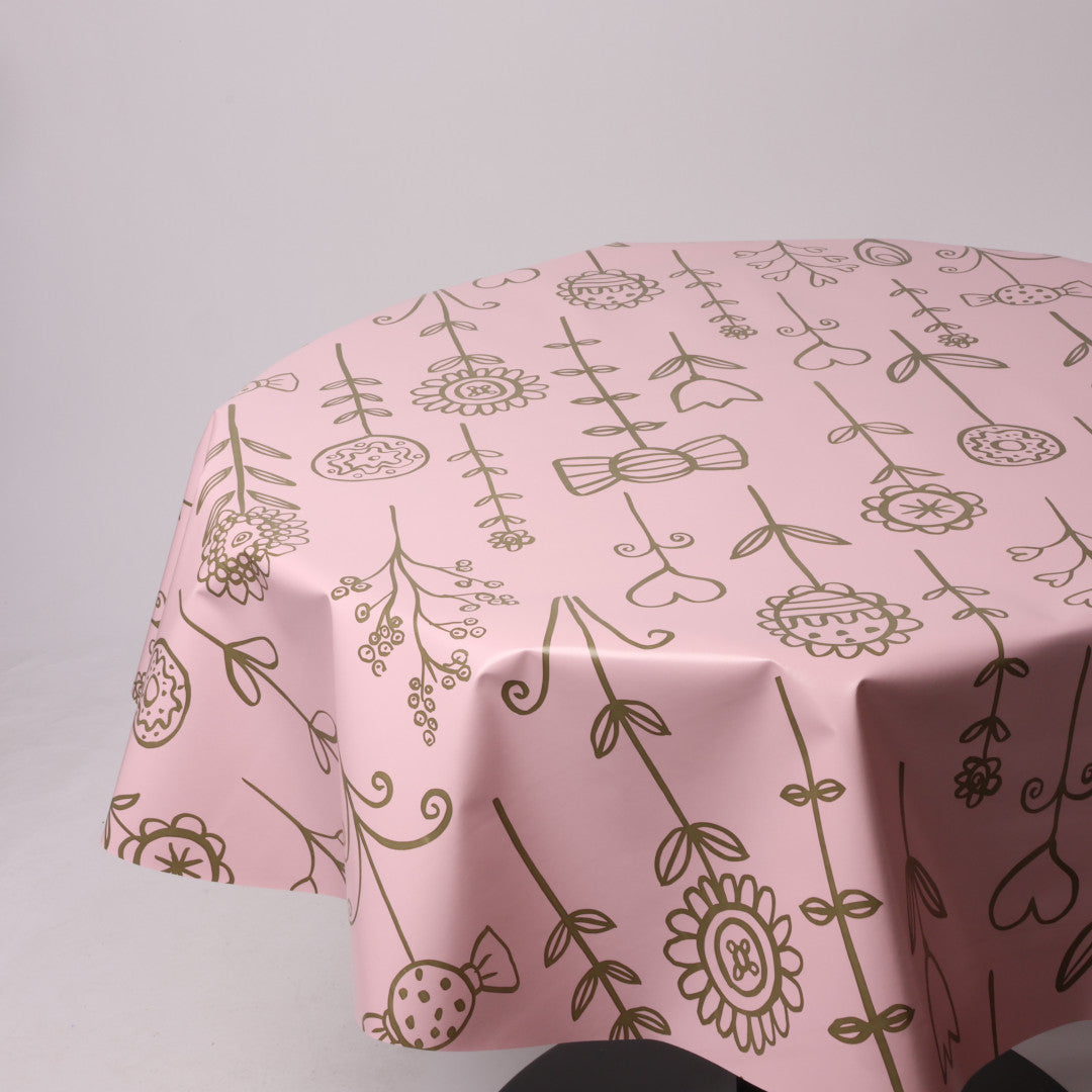 Rund voksdug Ø 138 cm r-lok59-1