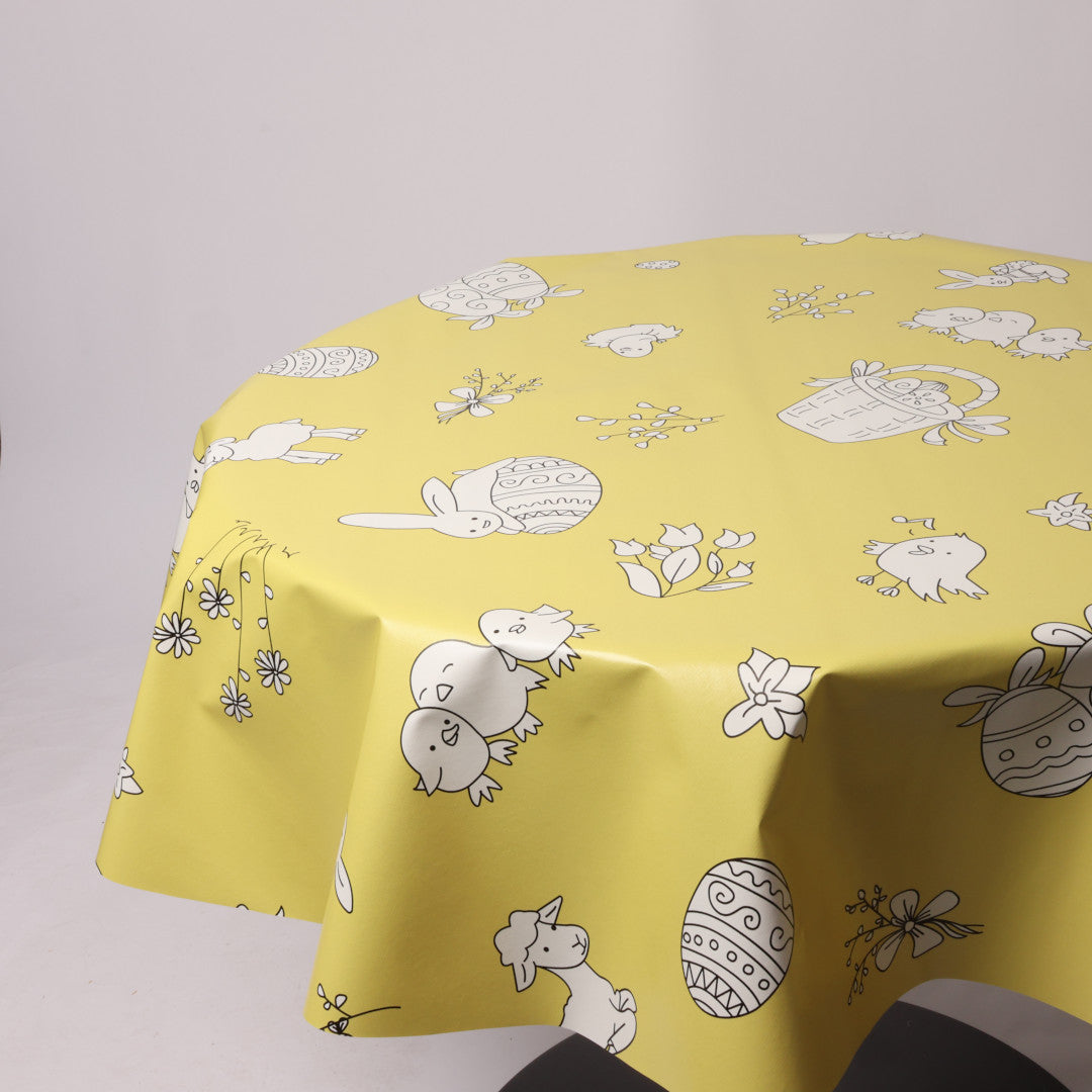 Rund voksdug Ø 138 cm r-lok63-6