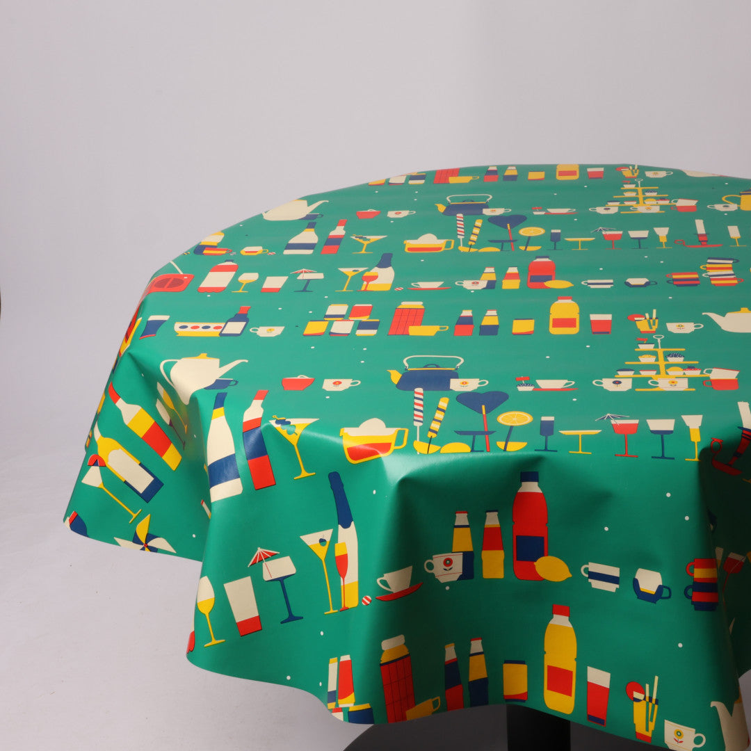 Rund voksdug Ø 138 cm r-lok65-9