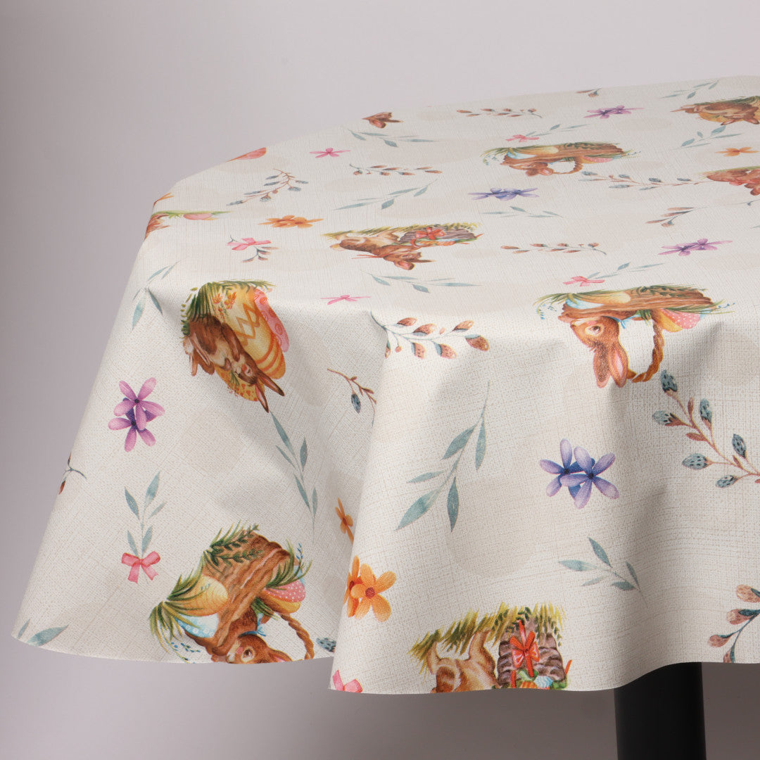 Rund præget voksdug Ø 138 cm r-lok7-7