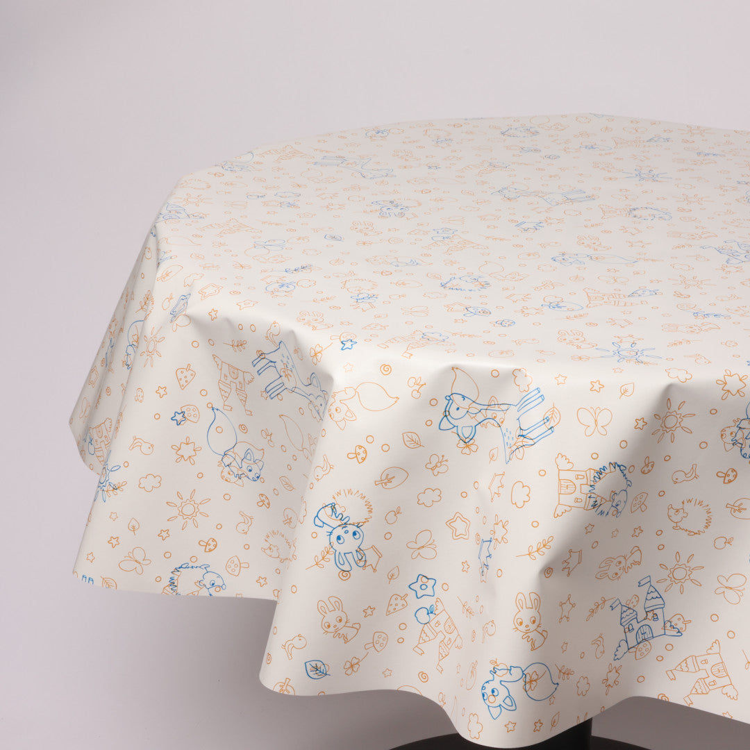 Rund voksdug Ø 138 cm r-lok75-7