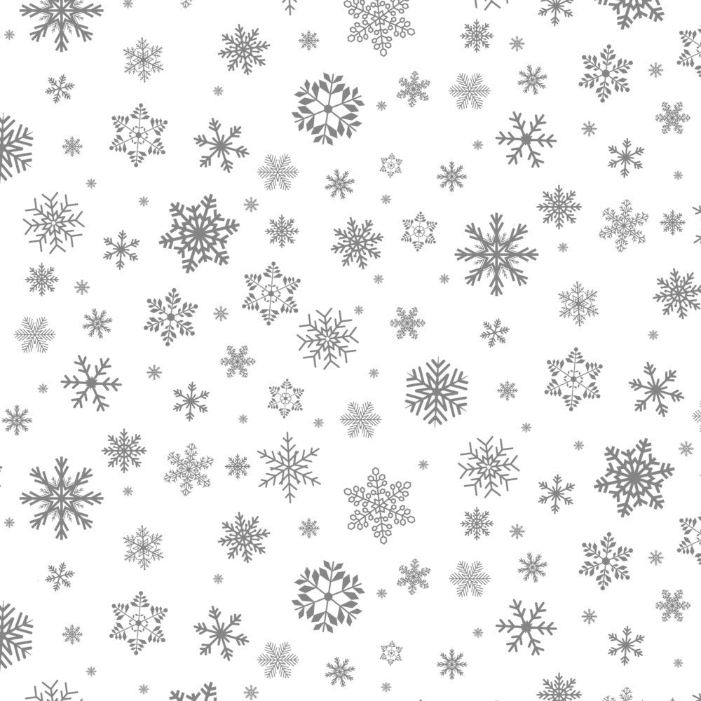 Gennemsigtig julevoksdug - Sølvsne på Klar Plast