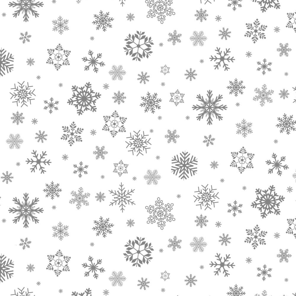 Gennemsigtig julevoksdug - Sølvsne på Klar Plast