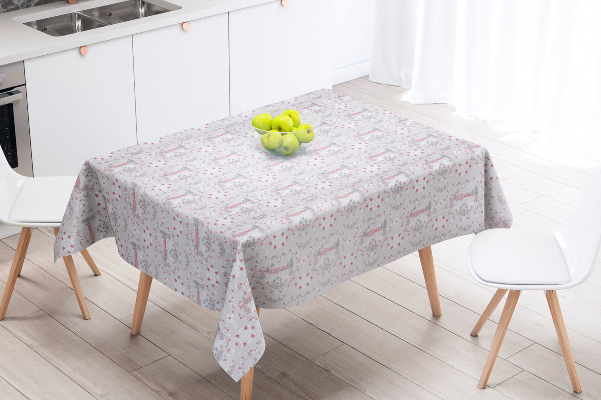 Samoens Natur - Flot juleakryldug med julehuse - 155 cm bred