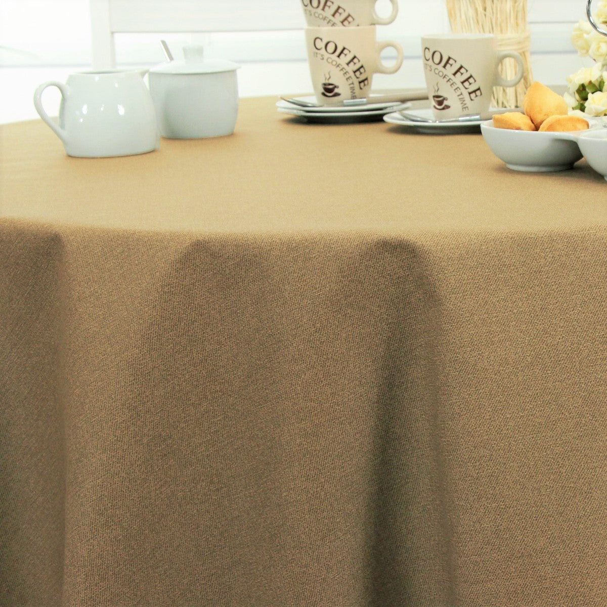 Dali ensfarvet rund akryldug sand, Ø 140