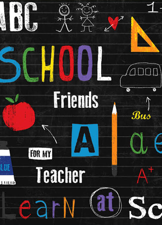 School, akryldug fra Laura Lancelle, 155 cm bred