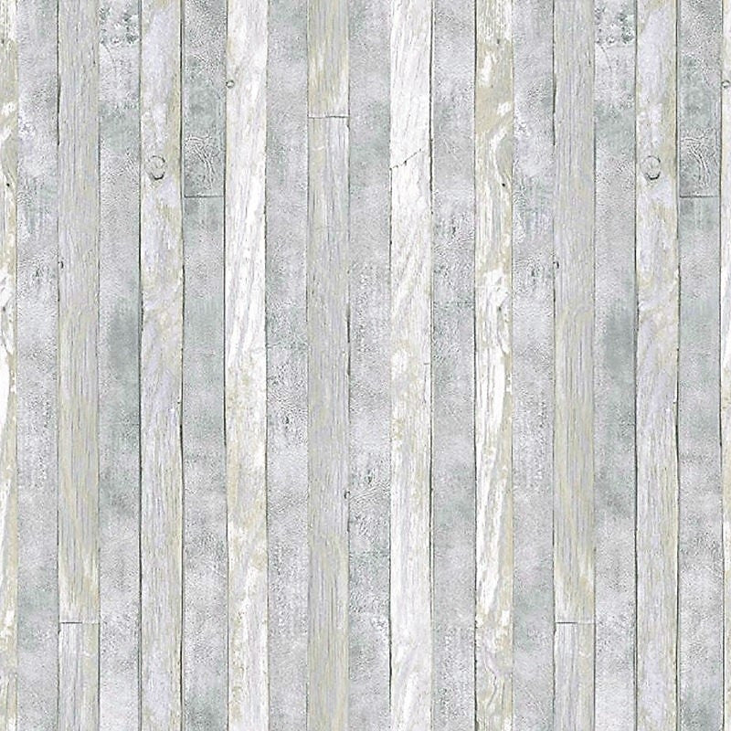 Scrap Wood Light, voksdug med trælook, lys grå