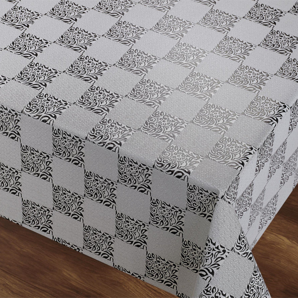 Silvery Dreams - voksdug med præget ternet mønster