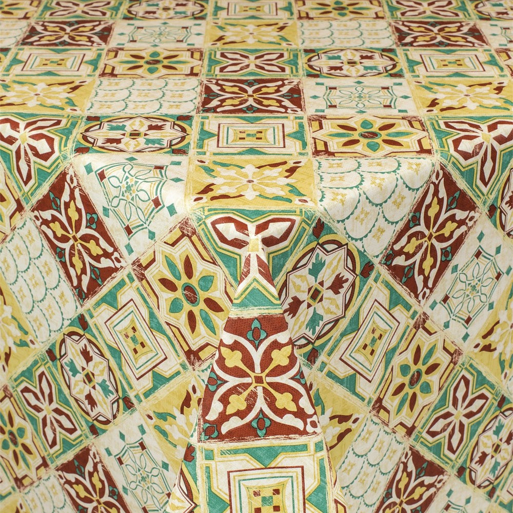 Skønne Kakler Grøn - Voksdug med tekstil-look