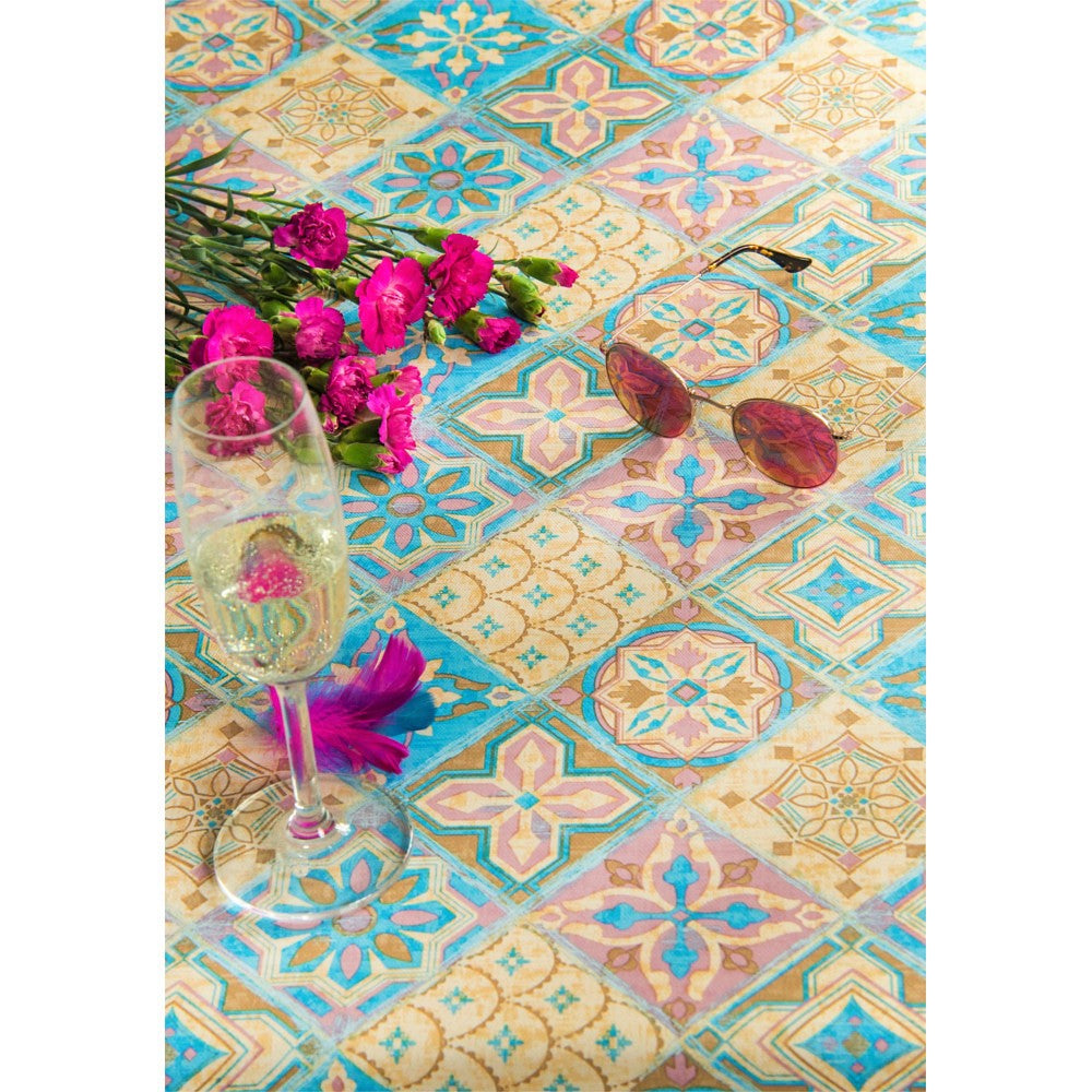 Skønne Kakler Lyserød - Voksdug med tekstil-look