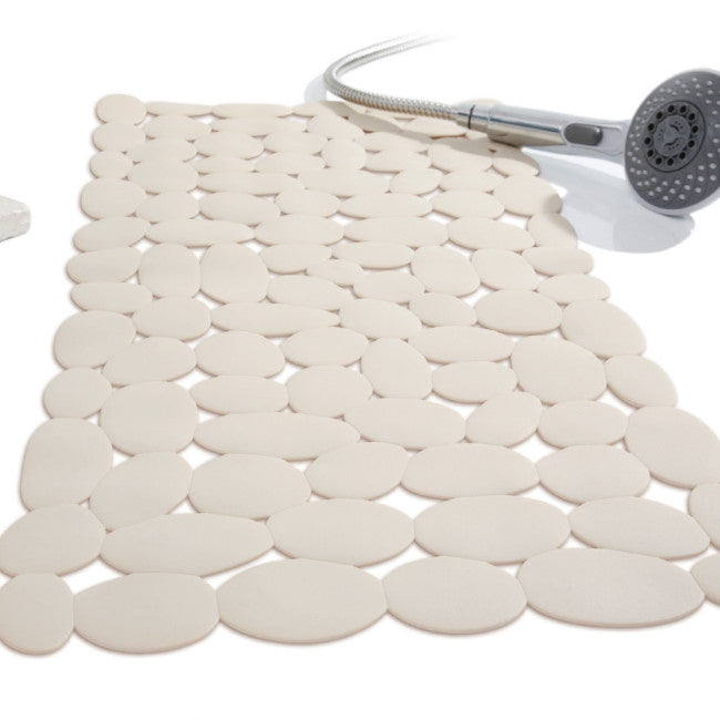Skridsikker bademåtte med sugekopper - Marathon 35 x 71 cm, Beige