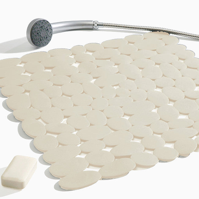 Skridsikker bademåtte med sugekopper - Marathon 53 x 53 cm, Beige