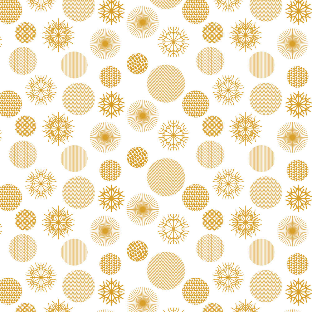 Snow Blanco - Juleakryldug med iskrystaller i guld