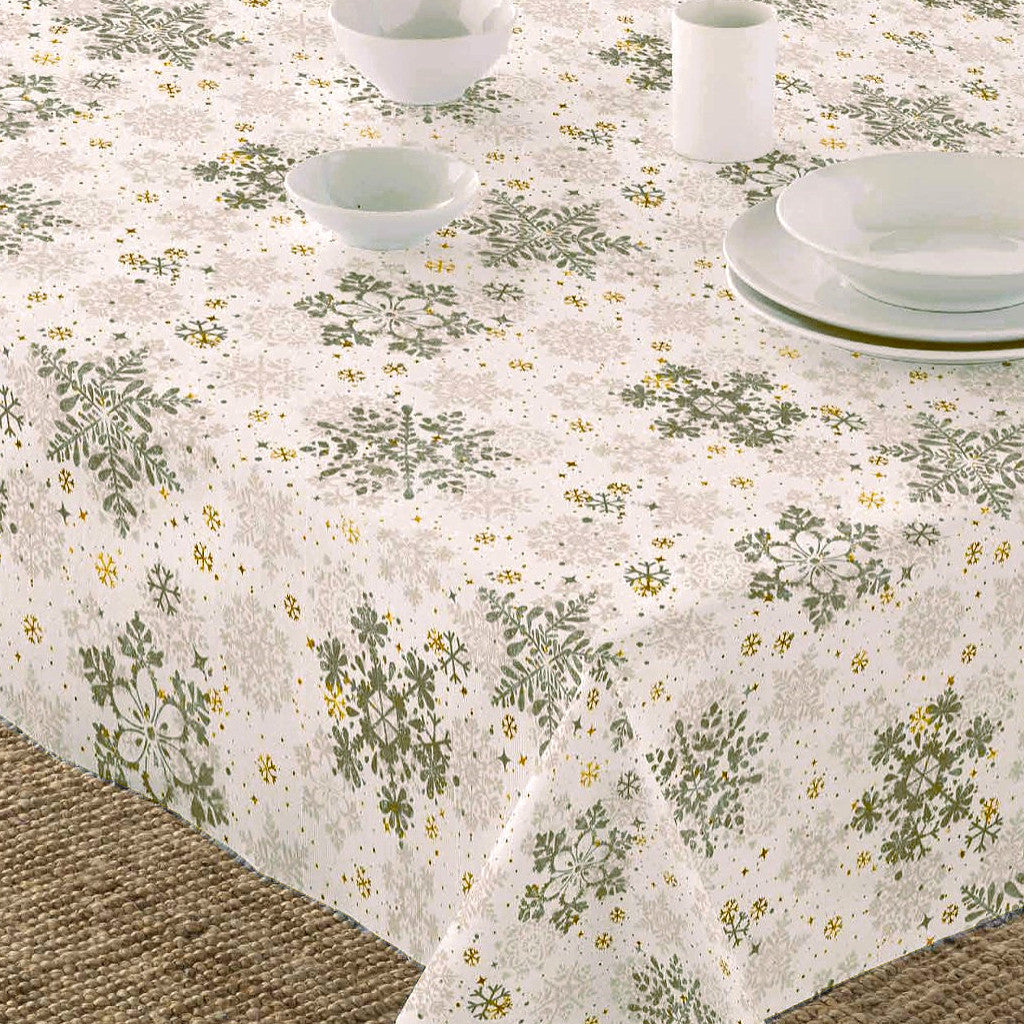 Snow - Juleakryldug i råhvid med iskrystaller