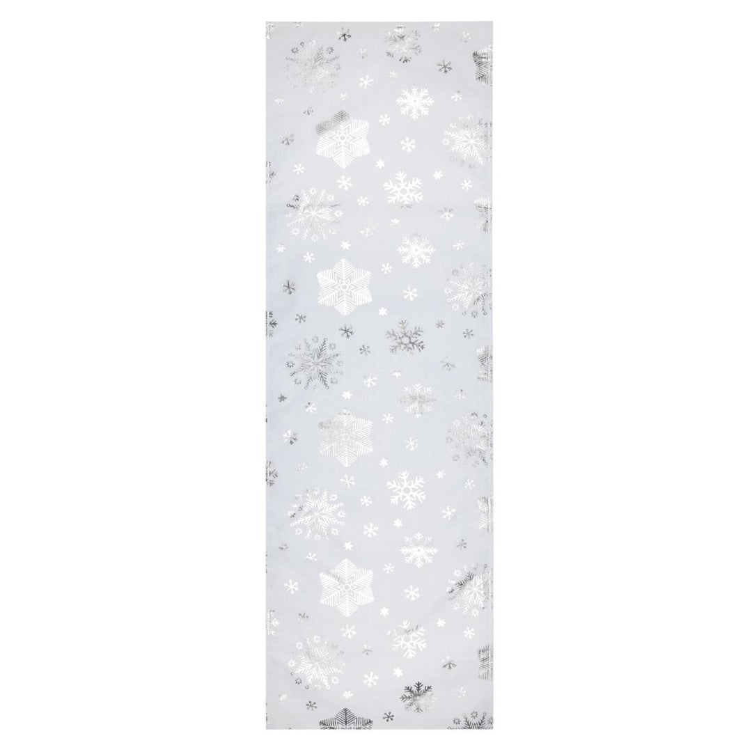 Snowflake Sølv – Julebordløber 50 x 150 cm