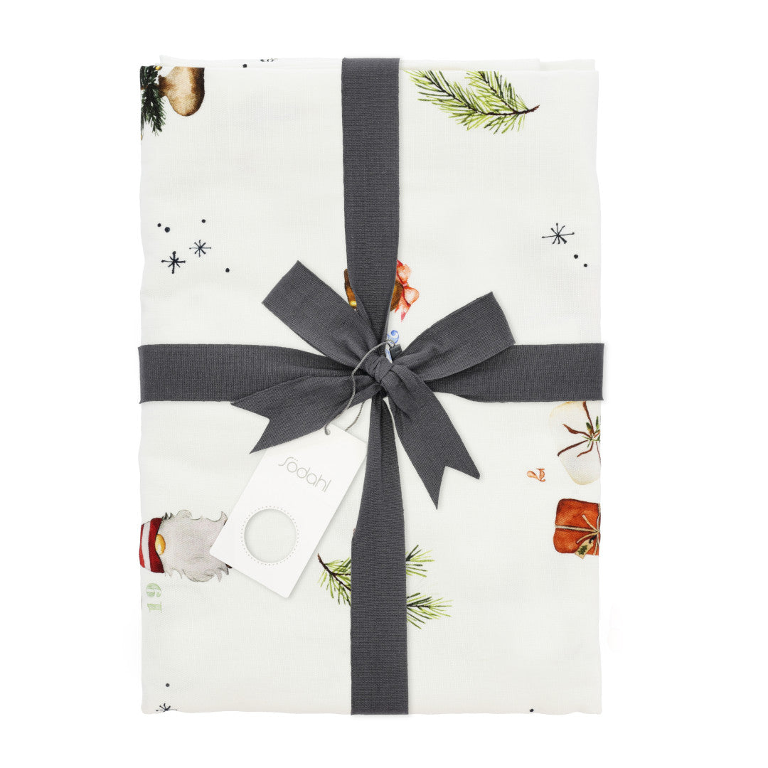 Indpakket Södahl Christmas Days juledug med bånd 140x250