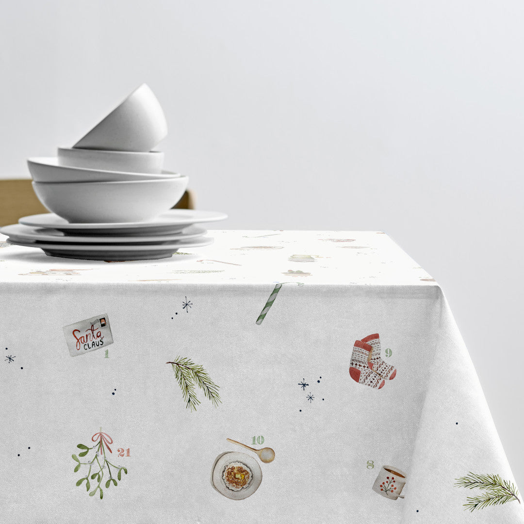 Södahl Christmas Days juledug med julemotiver på bordet 140x350