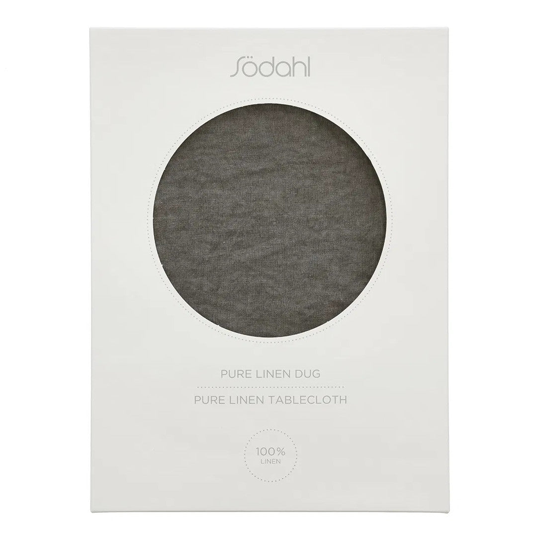 Södahl Pure Linen Earth – Rund hørdug Ø160 cm, indpakning