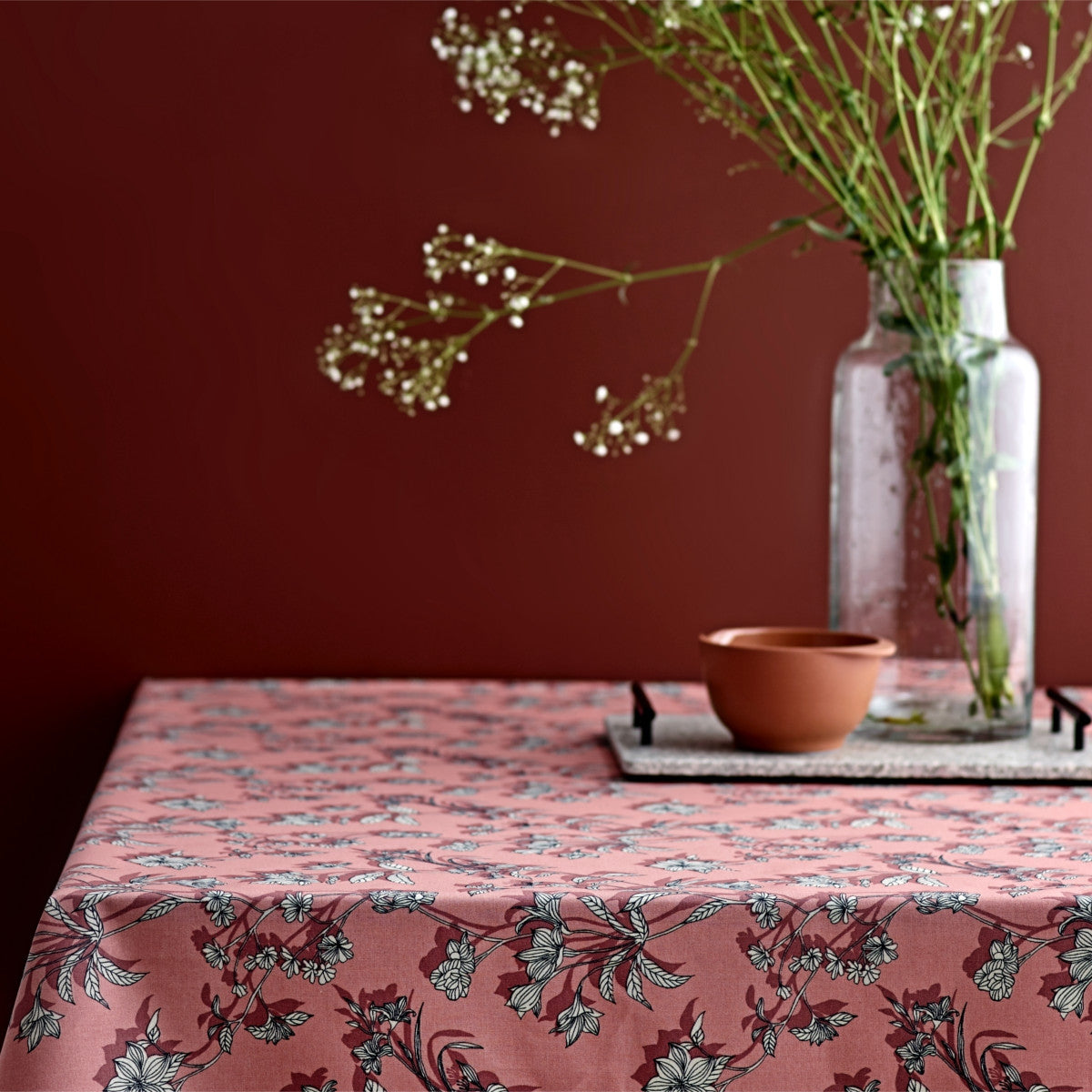 Södahl Shadow Flower Terracotta, akryldug med antiskrid