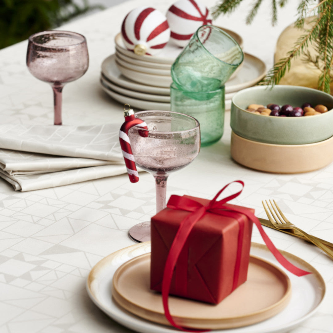 Södahl Star Damask Juledug Beige - 140 x 320