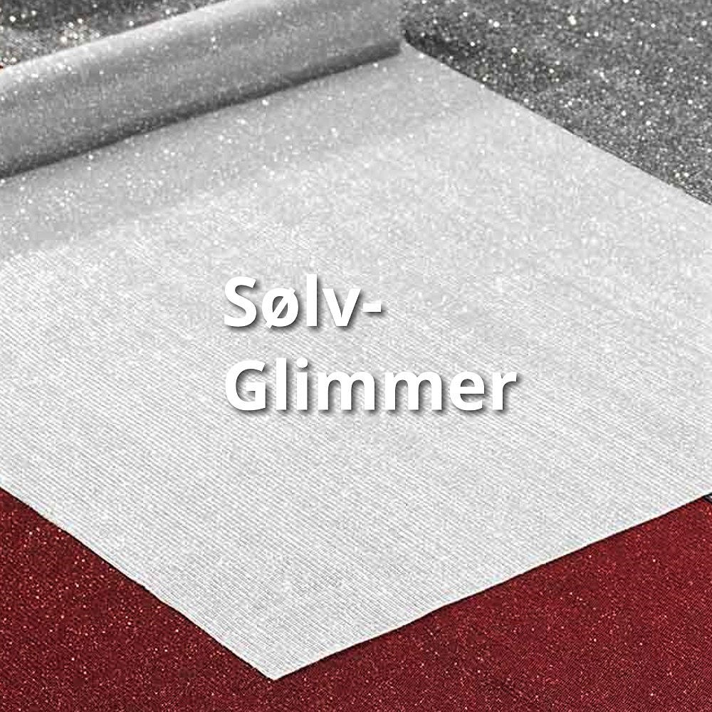 Bordløber Glimmer / Dinner for 2, 35 x 140 cm - Sølv