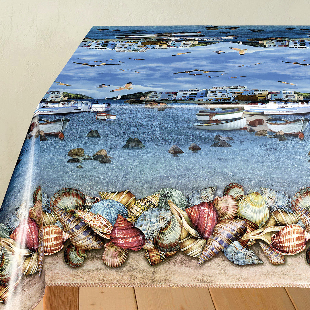 Sommer i Grækenland - Voksdug med maritim feriestemning