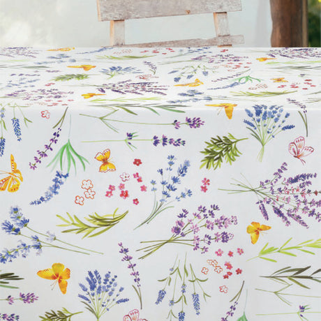 Sommer og Nektar - Voksdug med farverige blomsterneg og sommerfugle