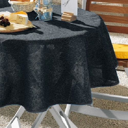 Florida Ø 130 cm - Rund sommerdug til havebordet - Antracit