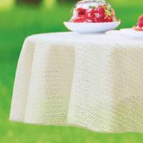 Florida Ø 130 cm - Rund sommerdug til havebordet - Creme