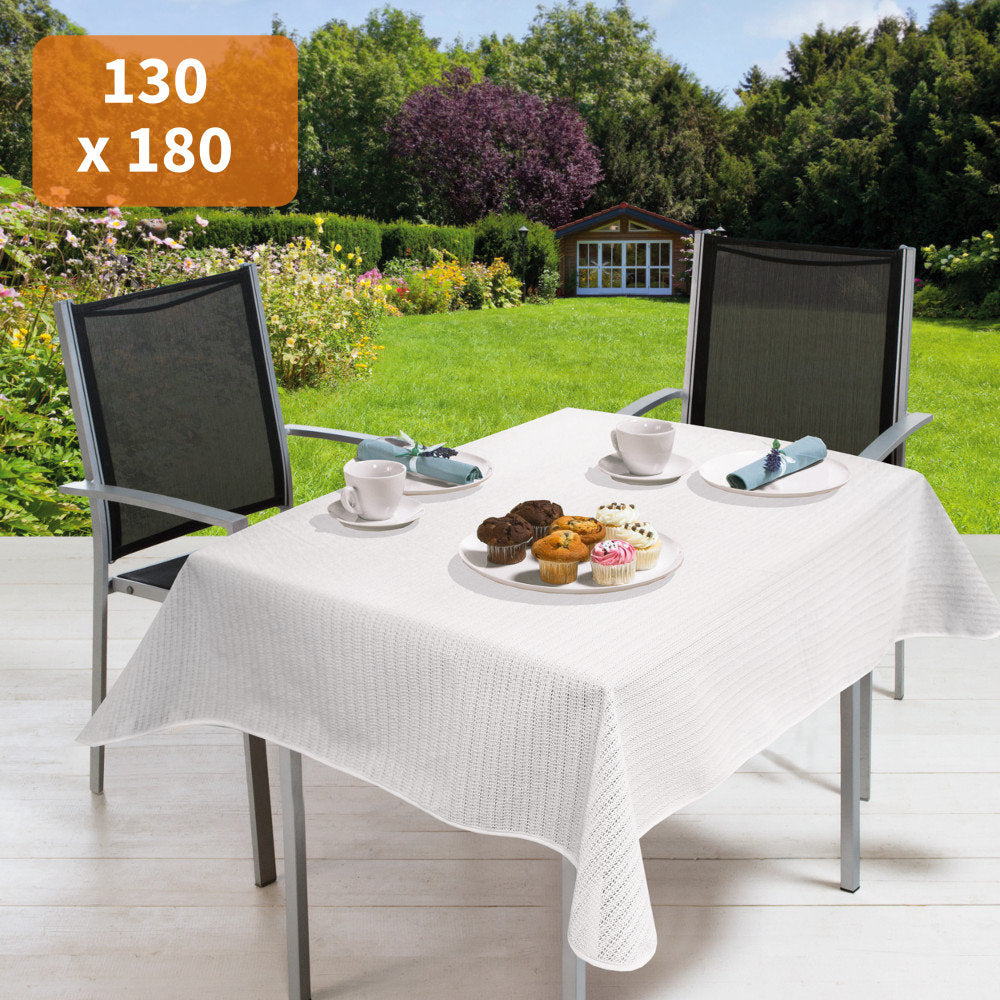 Gardesse Offwhite 130 x 180 cm - Rektangulær sommerdug til havebordet