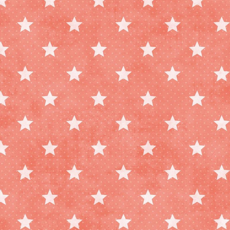 Starlet Apricot, abrikos farvet voksdug med hvide stjerner