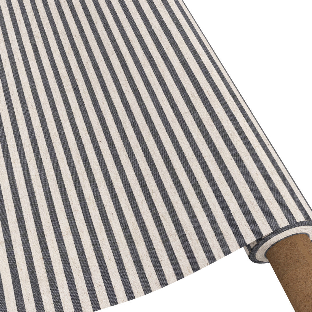 Striber På Tværs Grå - Rund akryldug med striber og antiskrid