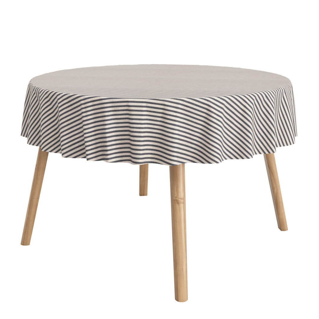 Rund akryldug - Striber På Tværs Grå