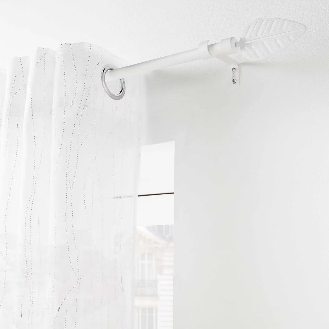 Stylea Hvid – Justerbar Gardinstang 120–210 cm, ophæng