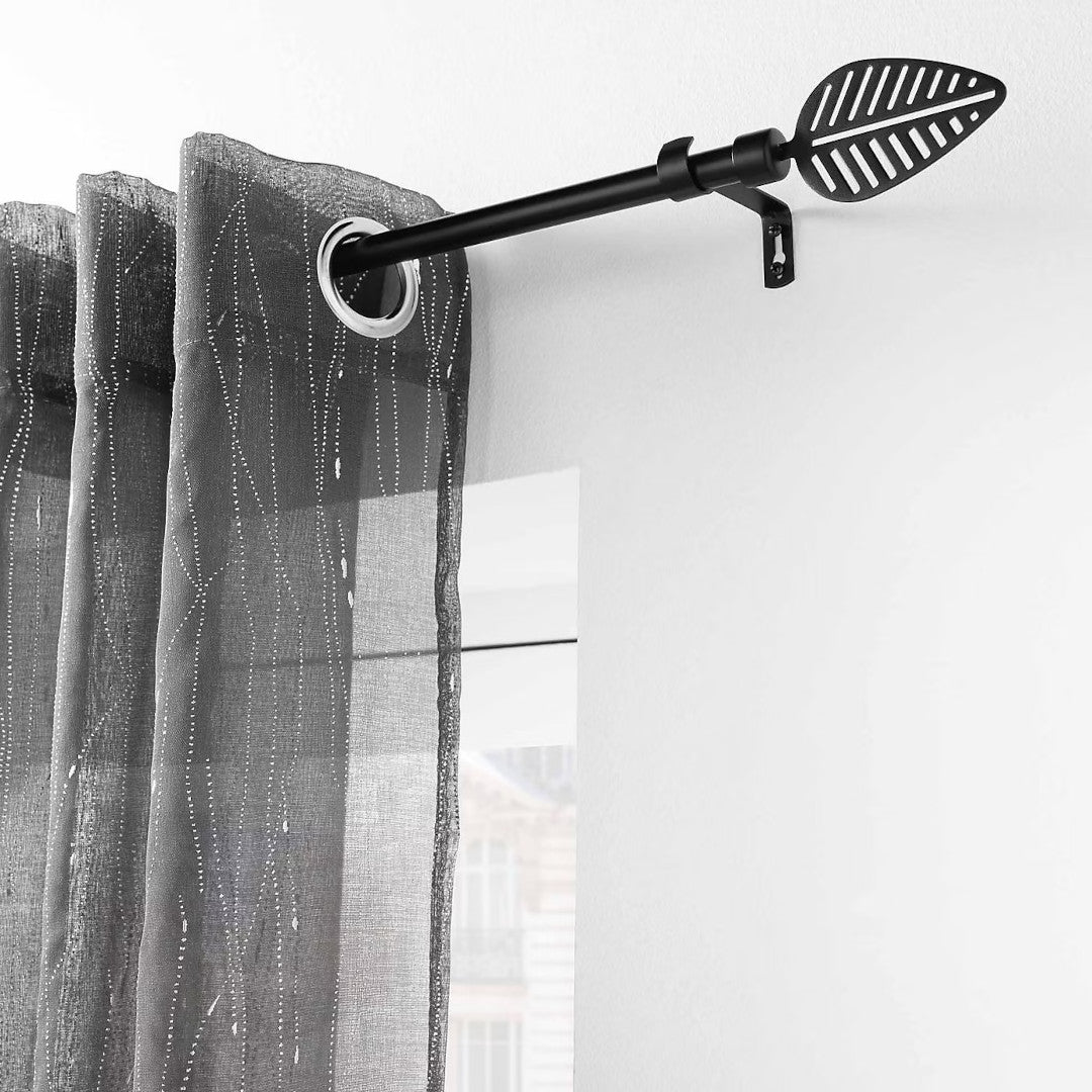 Stylea Sort – Justerbar Gardinstang 120–210 cm, ophæng