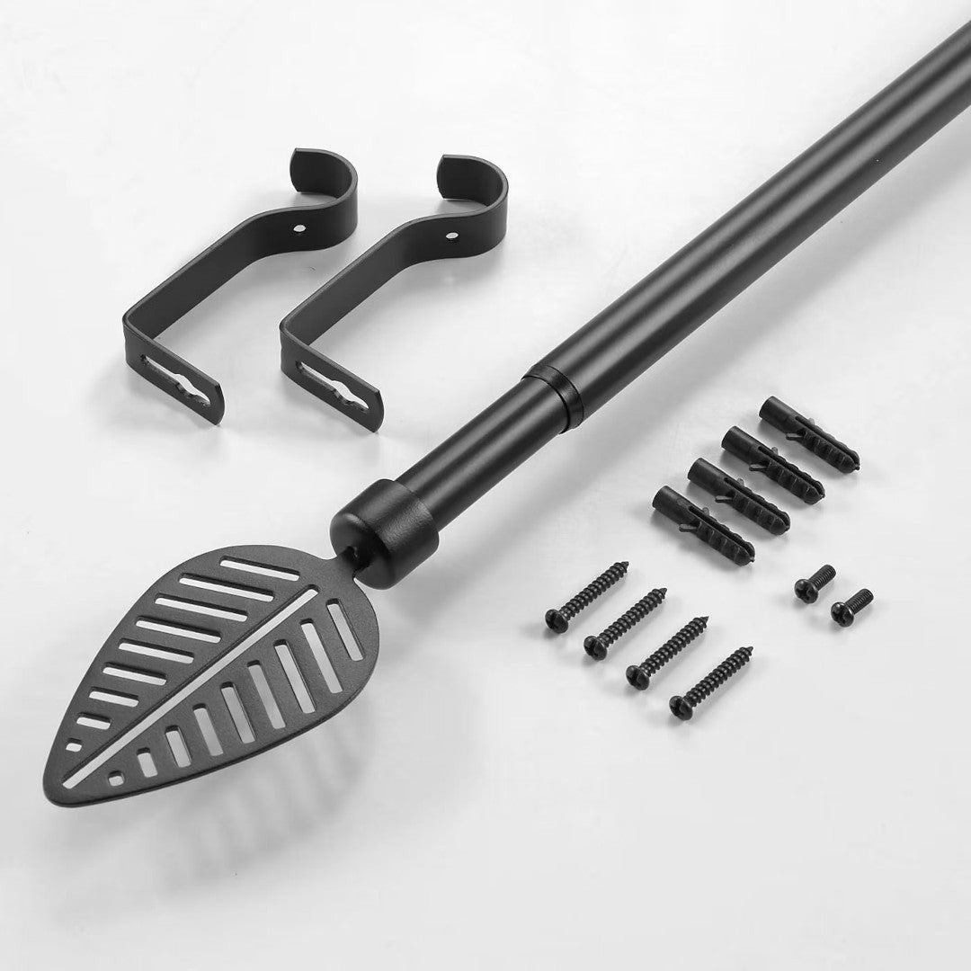 Stylea Sort – Justerbar Gardinstang 120–210 cm, udstyr