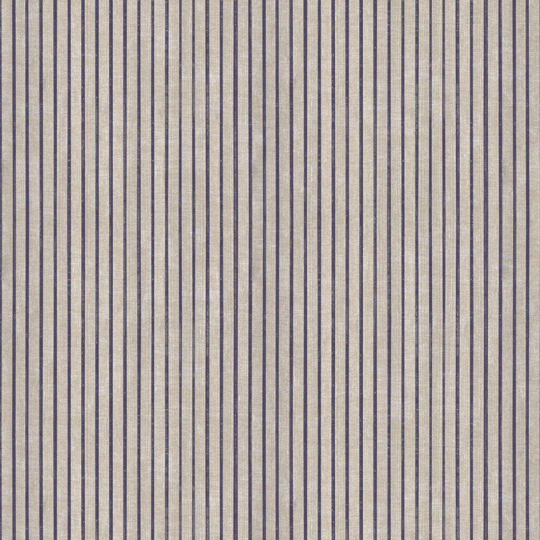 Sunna Blue - Voksdug med striber og hørlook, mønster