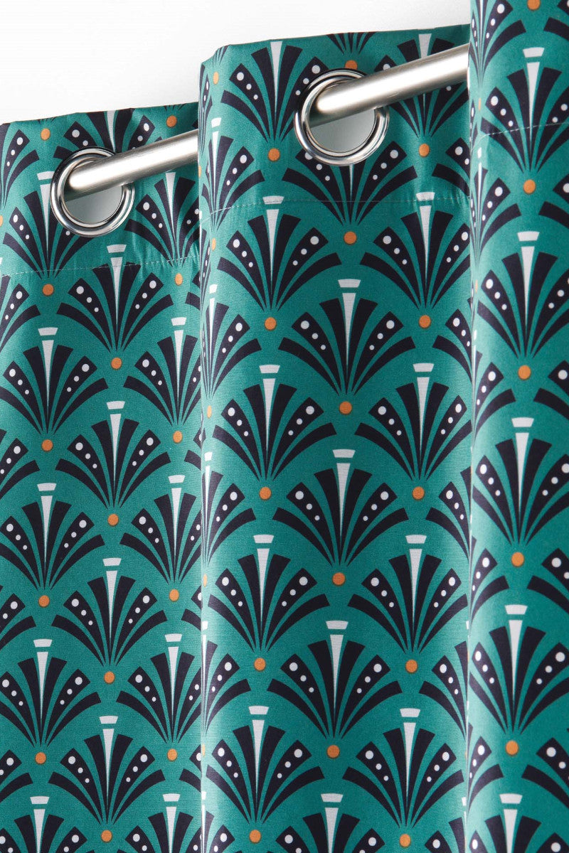 Surya Blå – 100% Mørklægningsgardin 135 x 260 cm, nærbillede