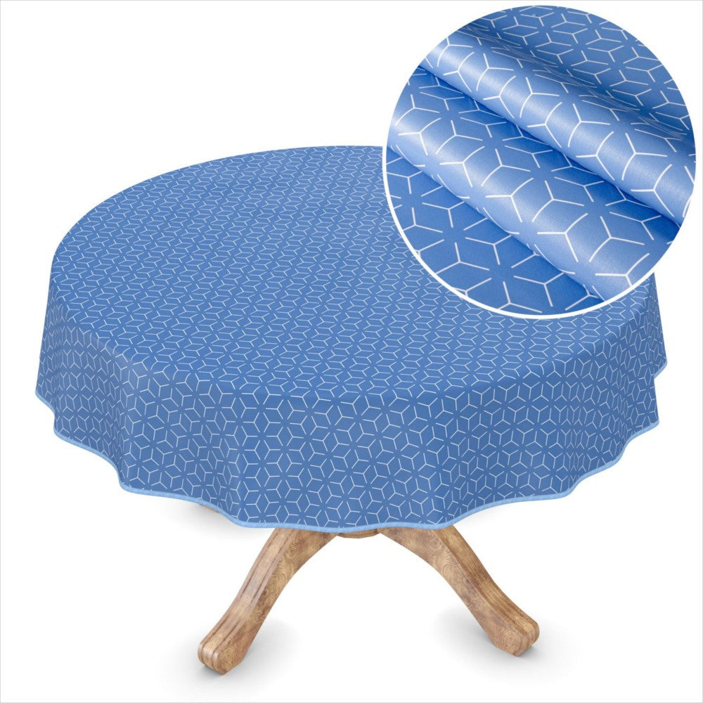 Symmetry New York Blue - Voksdug med grafisk mønster